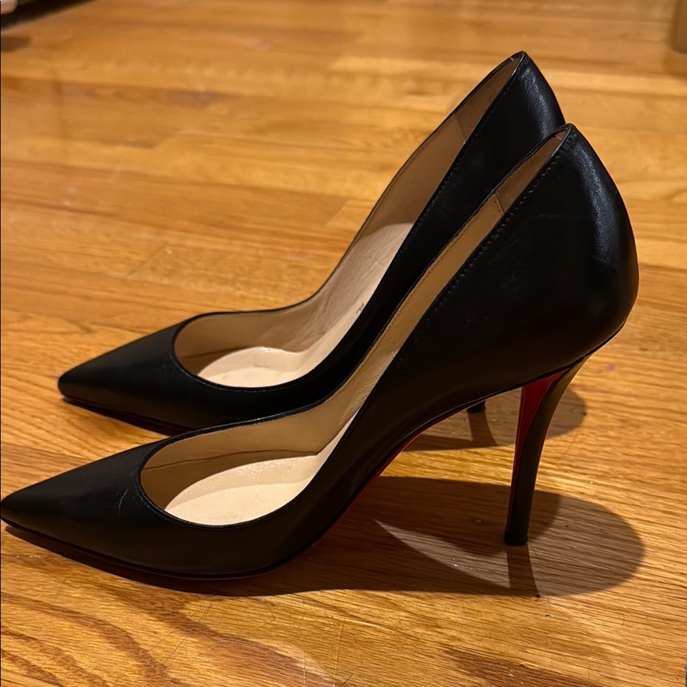 Christian Louboutin Black Leather Heels